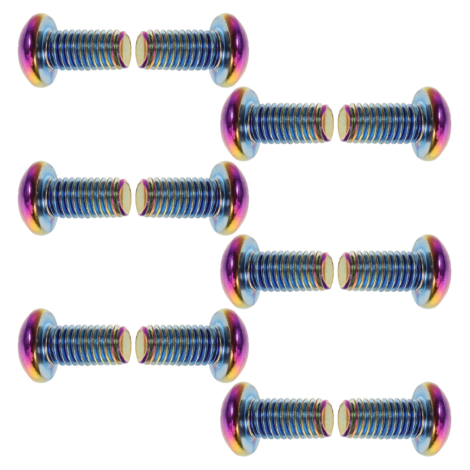 

12 Pcs Bicycle Disc Brake Screws Electroplated for Mountain Road Bikes Rotor Mount Secure Attachment Easy Installation Long