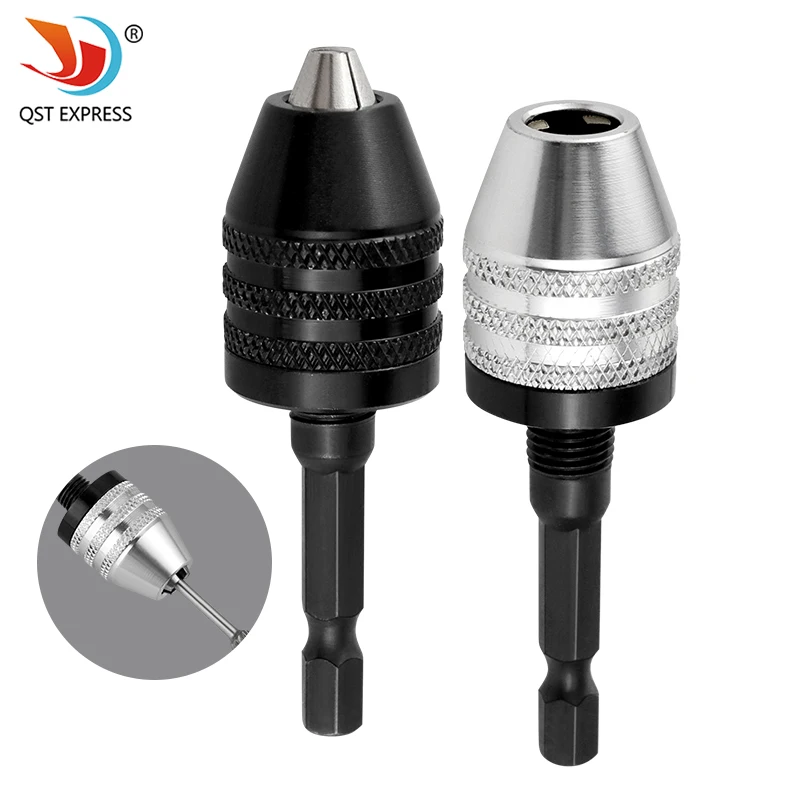

1pc Electric Grinder Drill Chuck 0.3-6.5mm Quick Change Hex Shank 3-Jaw Twist Drill Bit Chuck