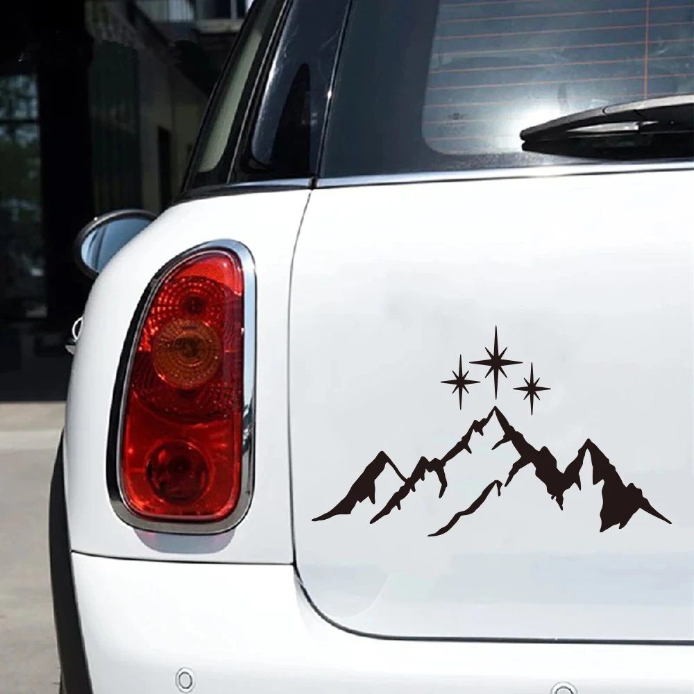 Modern Night Court Mountain Star Car Sticker Decal Bumper Windshield Hood Bonnet Window Decor
