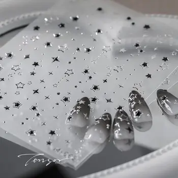8 最佳銷售 銀色美甲貼紙 - №2