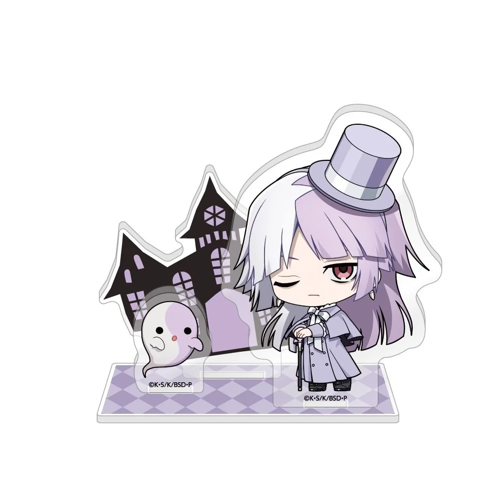 New Bungo Stray Dogs Dazai Osamu 10CM Cute Anime Acrylic Stand Keychain All Character Peripheral Collections Collect Fans Gift