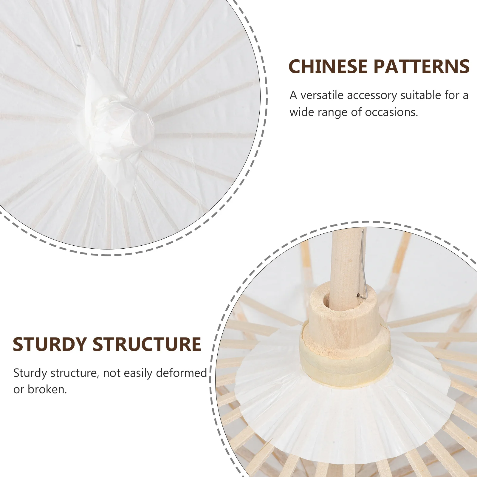 4 قطعة مظلة ورقية زيتية فارغة 33 بوصة بيضاء كبيرة المظلة الصينية Diy بها بنفسك ديكور الزفاف دش حفلة التصوير في الهواء الطلق #4