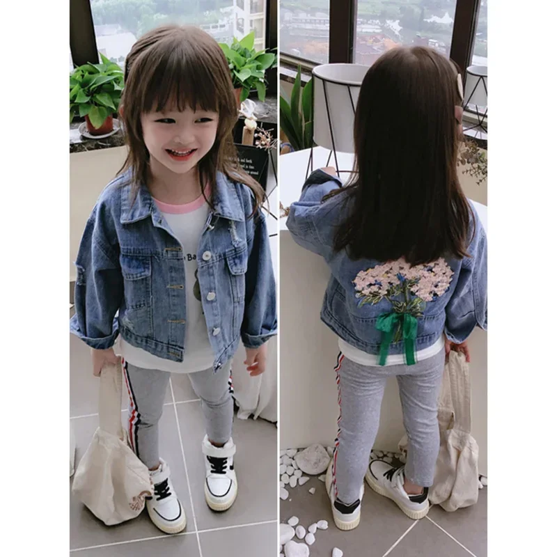 Crianças jaqueta jeans para meninos meninas dos desenhos animados outfit outerwear primavera outono crianças jaquetas do bebê meninos denim casacos roupas de cowboy