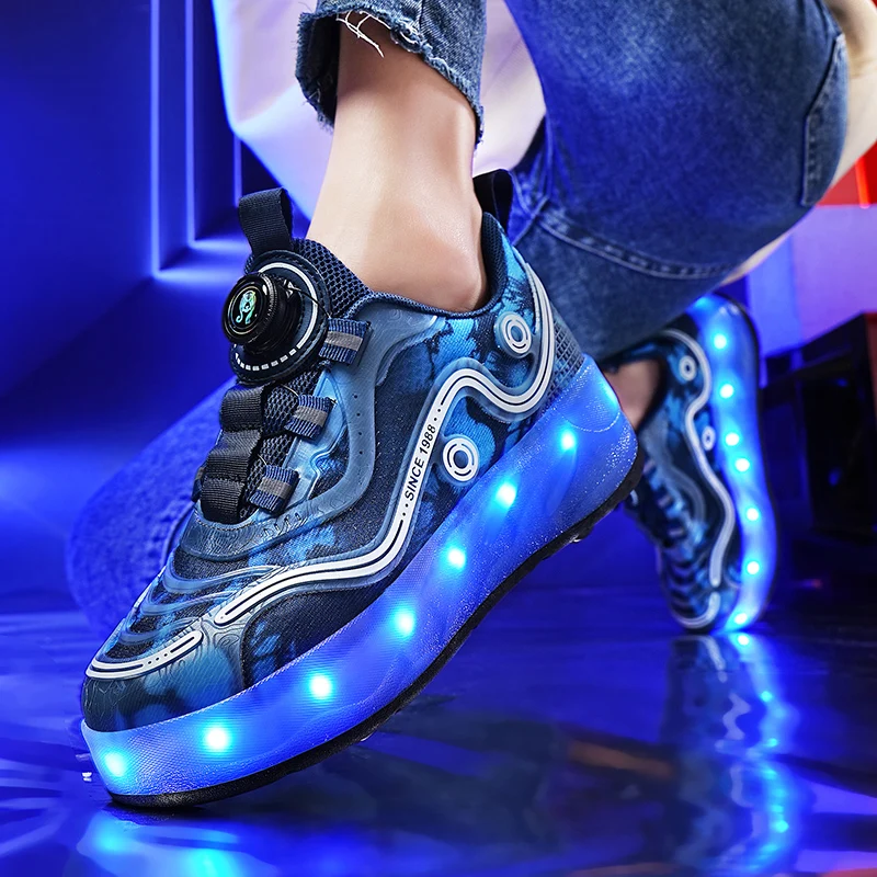 2024 The latest roller skates Entertainment and sports wheel shoes for boys and girls detachable multi-functional sneakers