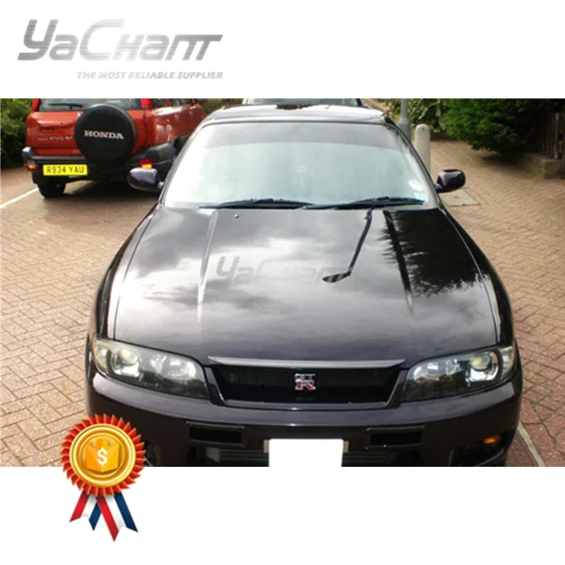 

Передний разветвитель капота из углеродного волокна, подходит для 1995-1998 Skyline R33 GTR GTS, Крышка Капота