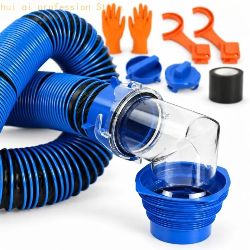 Waste Drain Hose with Rotating Fittings for Connection Positioning H8WE