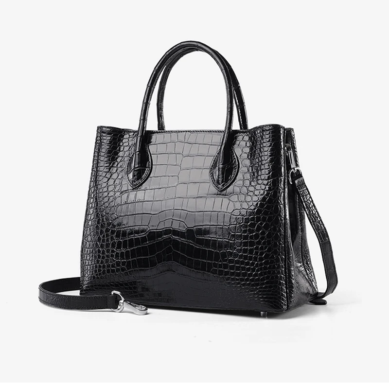 

Luxury Genuine Crocodile Leather Handbag for Women, High-Quality Interior Cowhide Lining, Exquisite Handmade Designer Clutch Bag