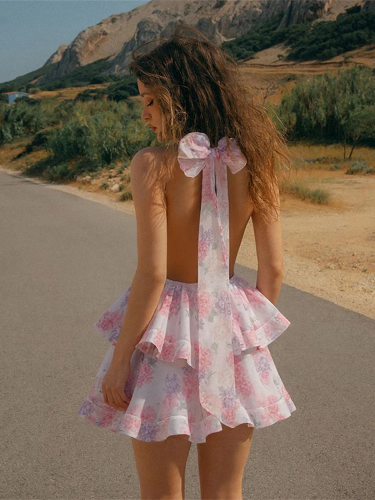 Vestido de mujer de estilo Ballet de Nibber, vestido de verano con espalda al aire, Sexy y romántico, con doble dobladillo, elegante fiesta de cumpleaños, fiesta de banquetes Y2K Bodycon