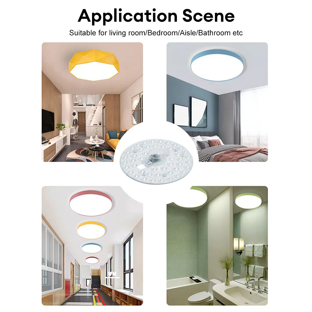 LED Light Panel Circle Ring Light Source 12W 18W 24W 36W Ceiling Decoration Ceiling Lamp Circular Replace Lamp Board Ring Panel