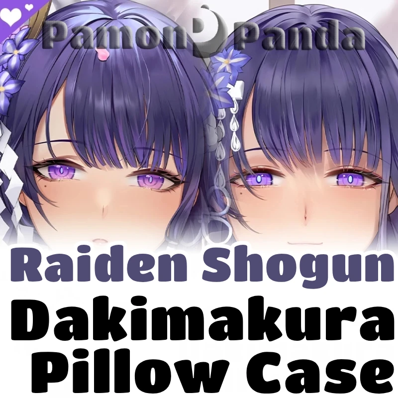 Raiden Shogun Dakimakura Genshin Impact Hugging Pillow Case Full Body Cushion Cover Pillowcase Home Bedding Decor Otaku MIYA