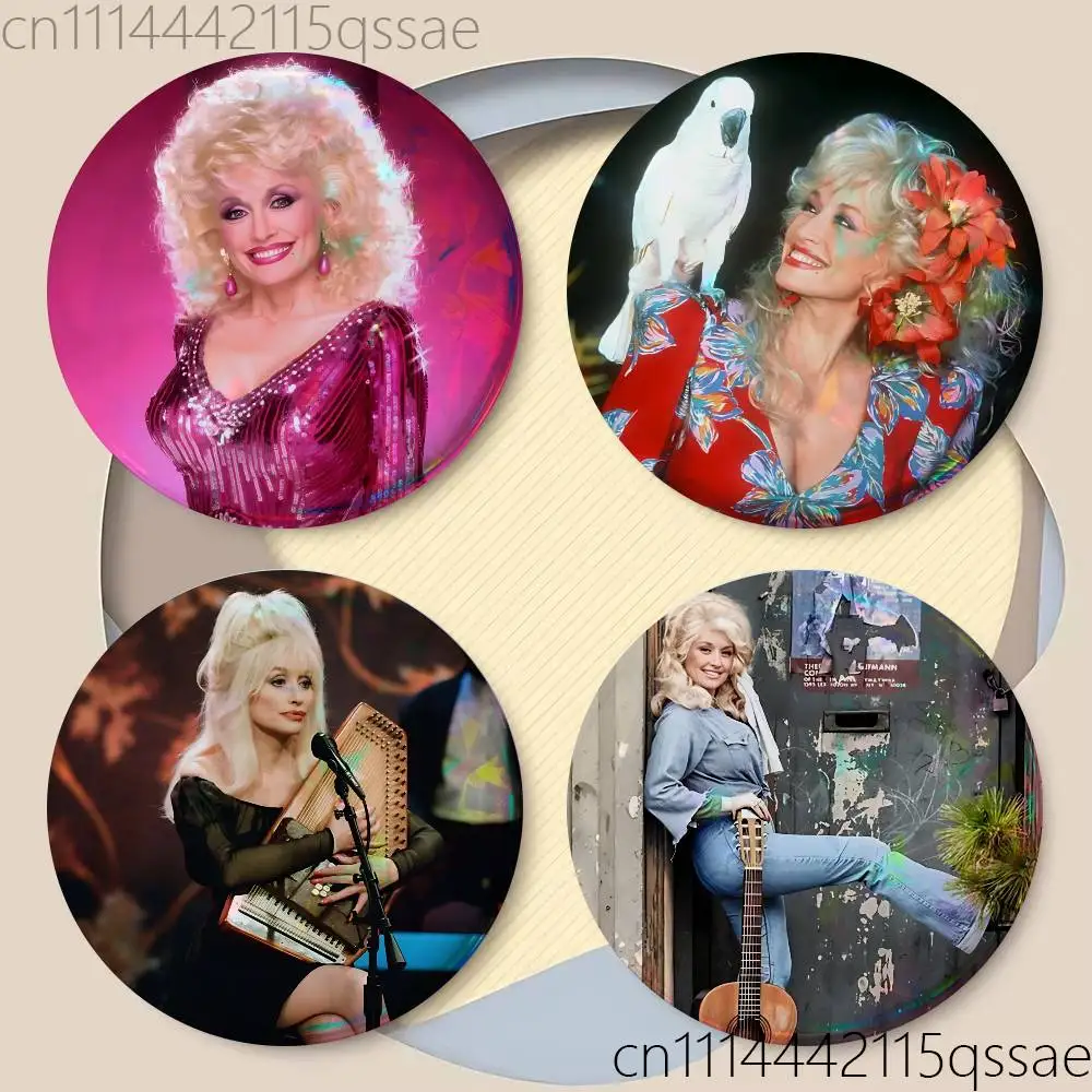 I Will Always Love You D-Dolly P-Parton 25/32/44/58/75mm Badge Bright Printed Icon Gift For Friends Badge Collar Lapel Pin Metal