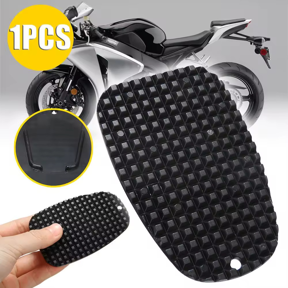 1 pcs אוניברסלי אופנוע kickלעמוד רגל פלסטיק עמיד רגל כרית באיכות גבוהה הרחבה לא להחליק צלחת