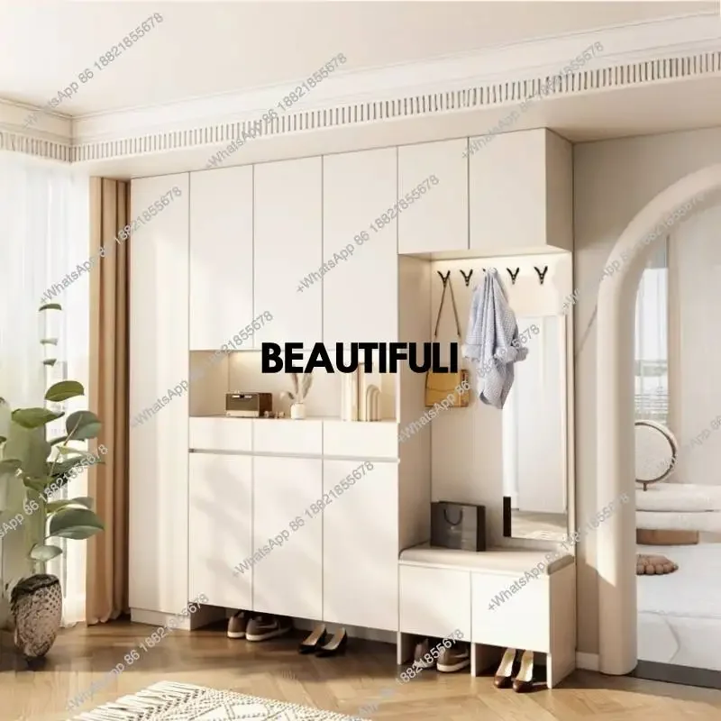D80 Vertical Multilayer Shoe Cabinet Multifunctional Modern Entryway Storage Shoe Cabinet Luxury Shelves Scarpiera Salvaspazii H