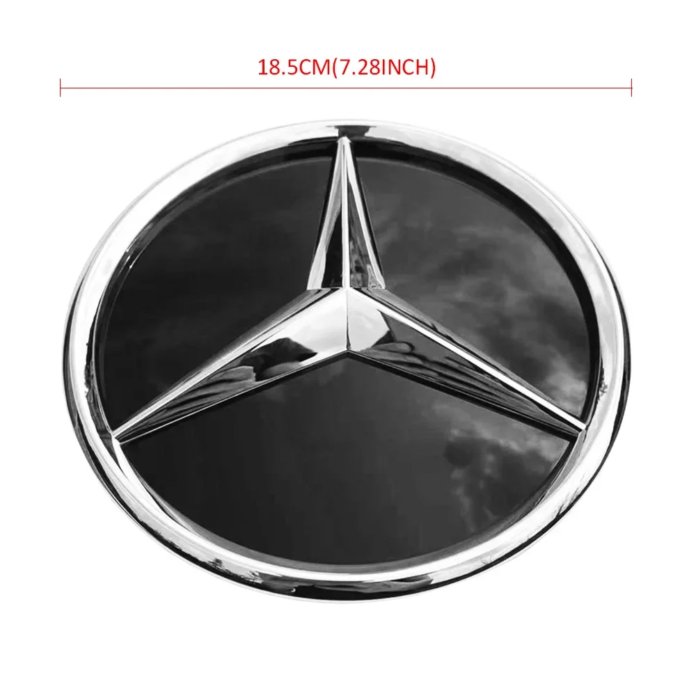 La griglia anteriore star logo badge mirror bottom 3D ABS logo per Mercedes-Benz W205 W176 W212 W218 C117 CLA GLA CLS classe GLC