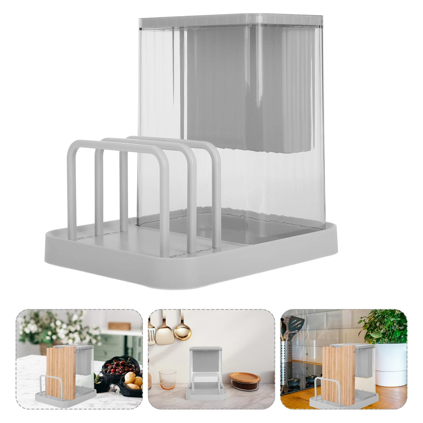 

Kitchen Countertop Storage Rack Knife Drying Rack Cutting Board Organizer Pot Lid Holder Multipurpose Kitchen Organizer