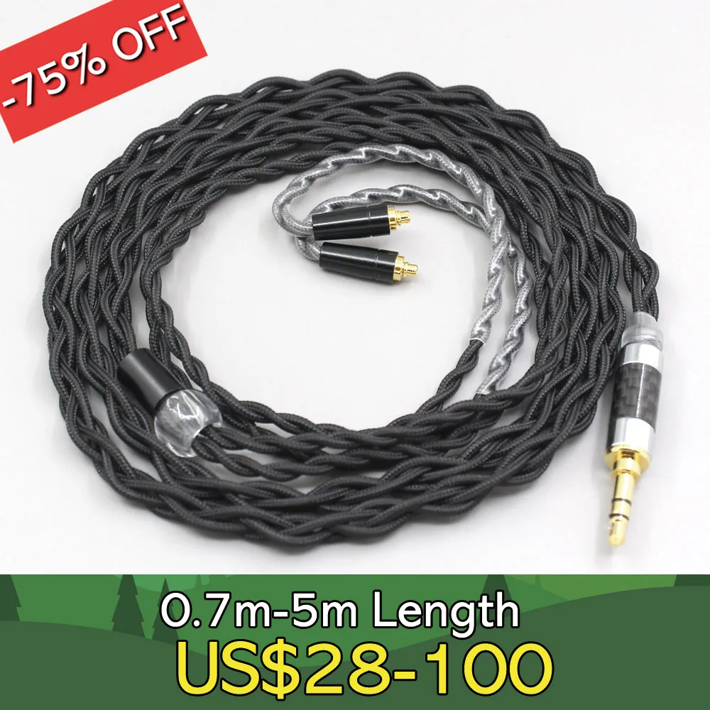 

Pure 99% Silver Inside Earphone Nylon Cable For AKG N5005 N30 N40 MMCX LN008021