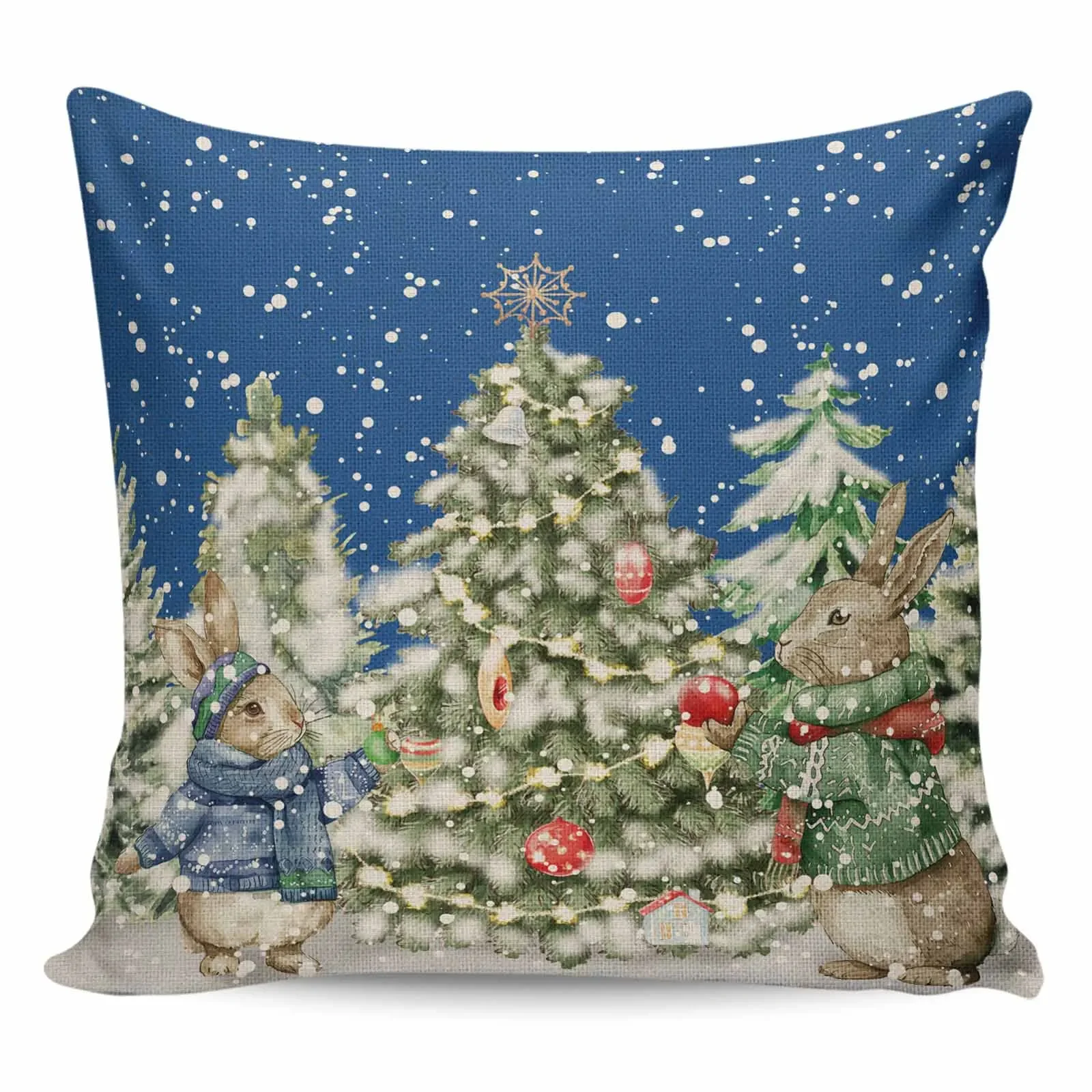 

Home Decor Items Hand Drawn Decorative Pillows for Bed Pine Tree Pilow Covers Vintage Pillow Cases Pillowcases Pillowcase Cover