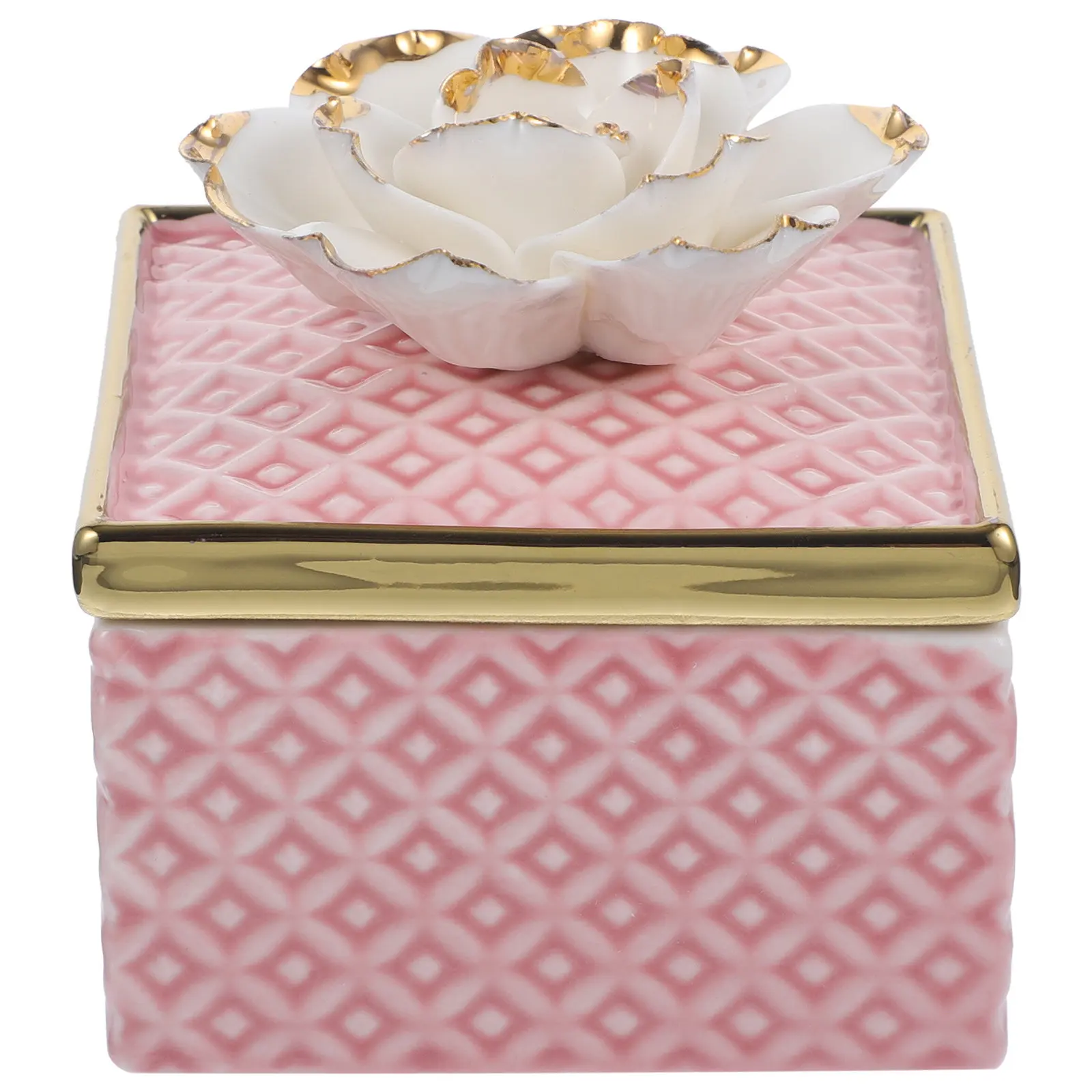 

Premium Ceramic Jewelry Box Storage Container for Rings Necklaces Earrings Charms Decorative Holder Desktop Wedding Gift Jewelry