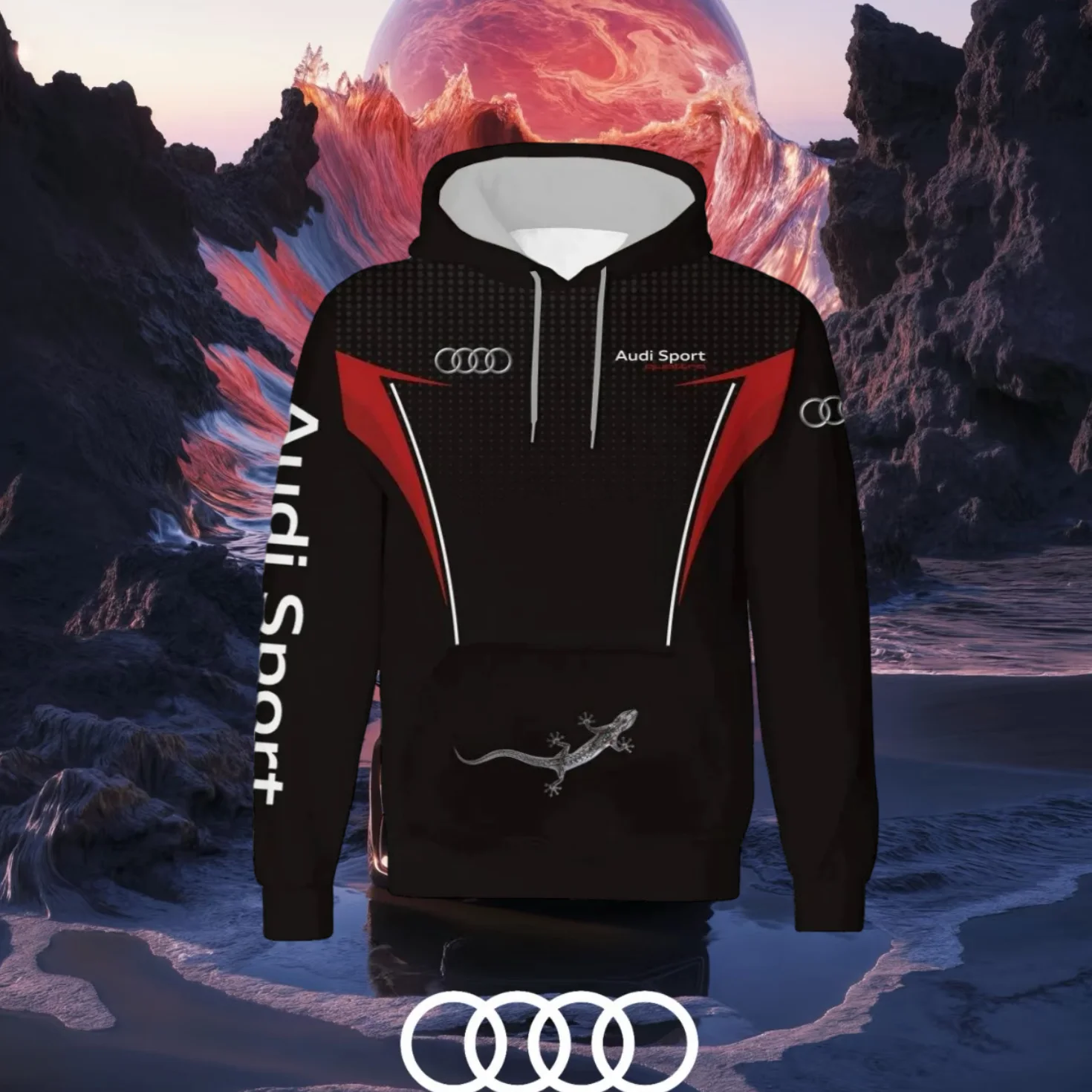 

Audi Authorization Superpower Quattro Moto Hoodie Breathable Softness Comfort Windproof Casual Hooded Hoodie 2025 New