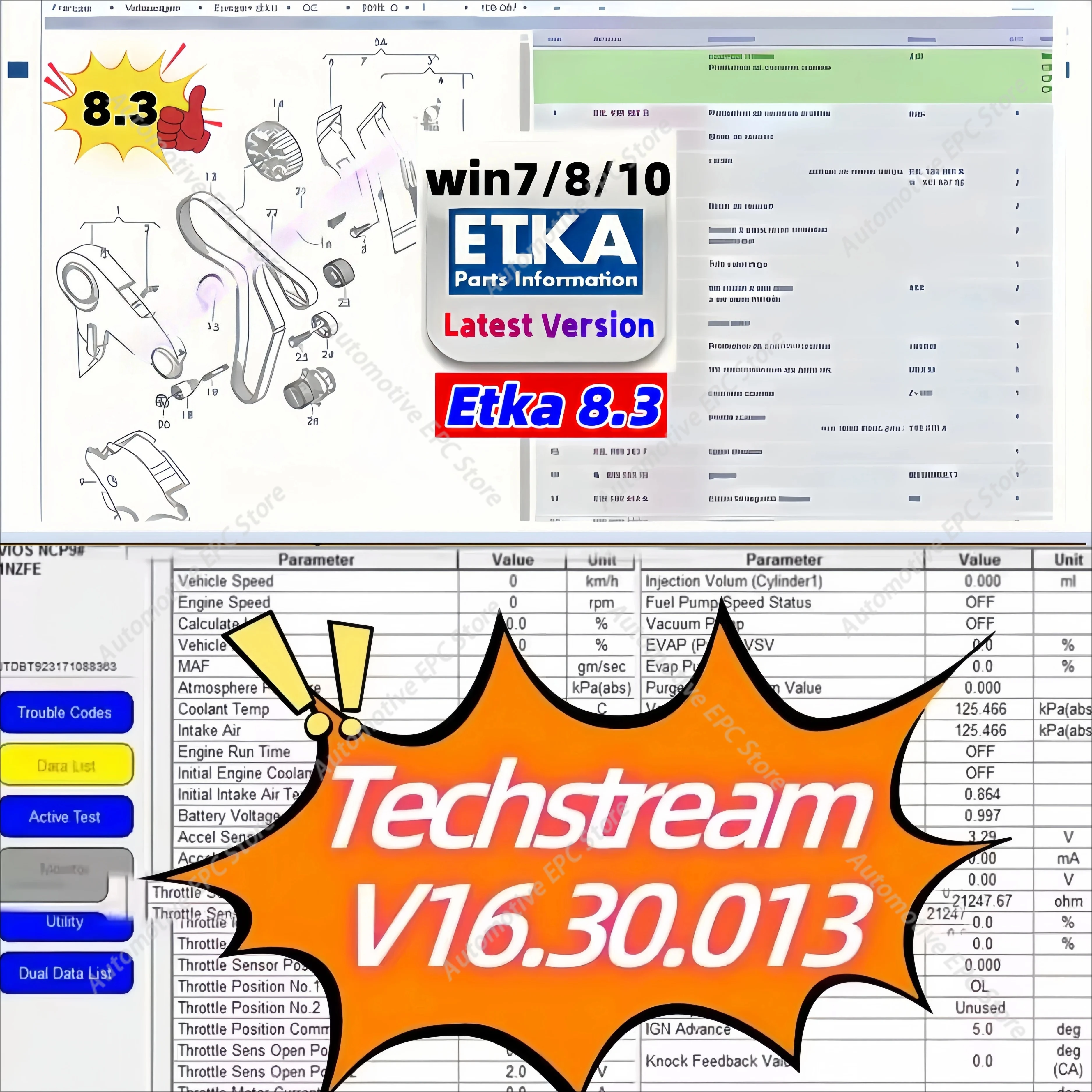 

Techstream V16.30.013 + ETKA 8.3: Toyota/Lexus/Scion ECU Программирование и VW/Audi/SEAT/Skoda OEM Запчасти Каталог