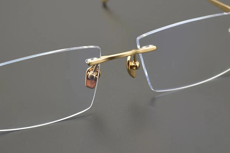 2026 Pure Titanium Ultra-Light Square Rimless Glasses Frame Men Women Fashion Business Rectangle Daily Eyeglasses Eyeware Gafas