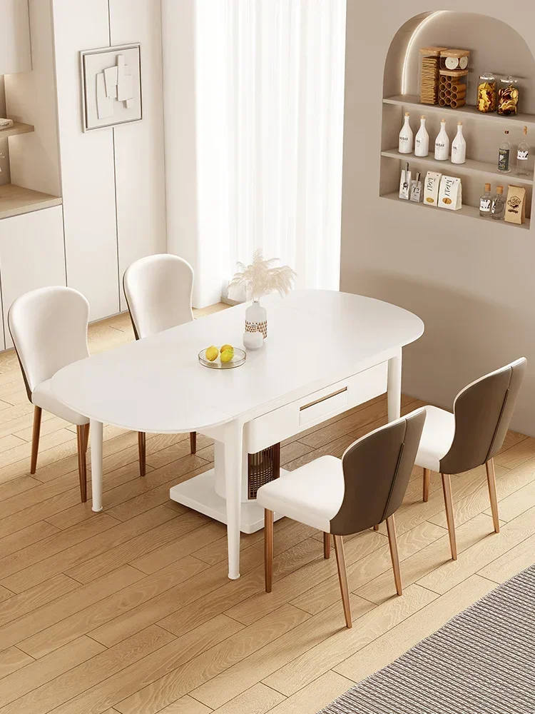 

High-quality New Arrival , Rock Board Dining Table, Dual-purpose Household Small Unit, Modern And Simple Folding