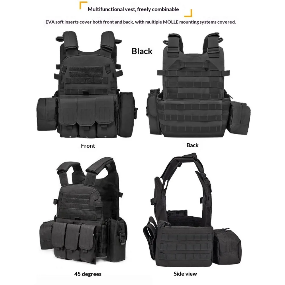 Children Airsoft Paintball Vest Adjustable Tactical Combat Vest For Outdoor CS Game Cosplay Role Play Kids Military Gear - view 6