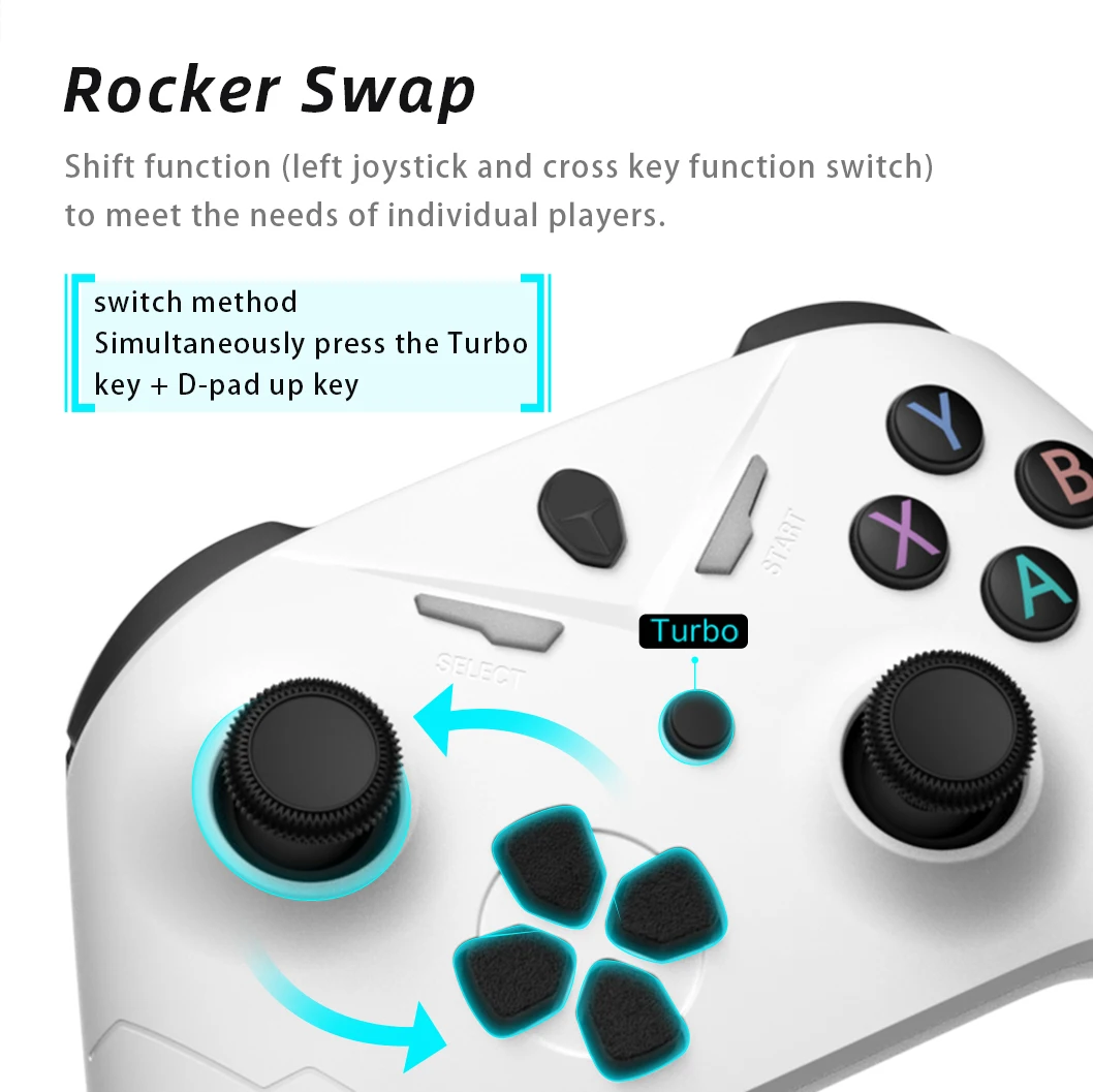 Thunderbot – manette de jeu G25, avec vibrations, sans fil, filaire, contrôleur de jeu avec fonction Turbo, pour PC Windows, Smart TV, Joysticks