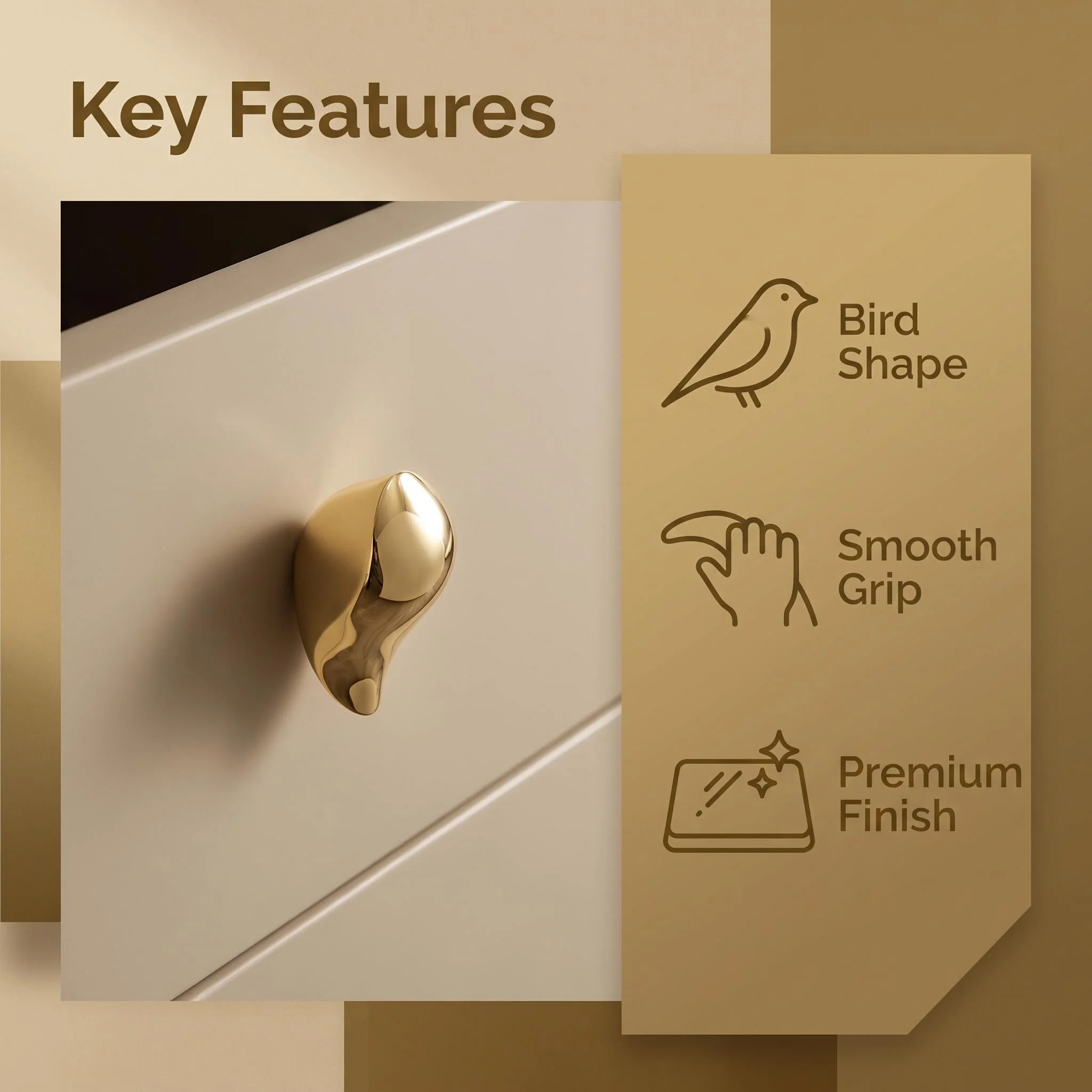 Cute Bird Shape Zinc Alloy Cabinet Knobs Single Hole Drawer Pull Handles for Wardrobe Dresser Closet Home Furniture Decoration