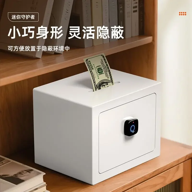 Safe deposit box fingerprint unlocked, access to small safe