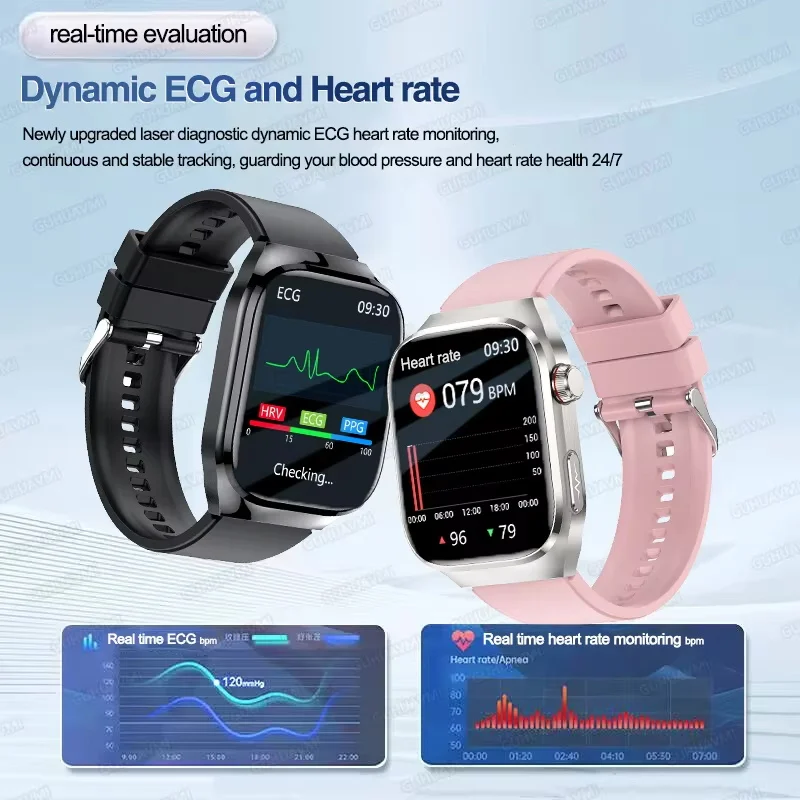 2025 neue EKG + PPG Gesundheit Monitor Smart Uhr Männer Dame Präzise Harnsäure Blutdruck Orgel Körper Analyse Uhr für Android iOS