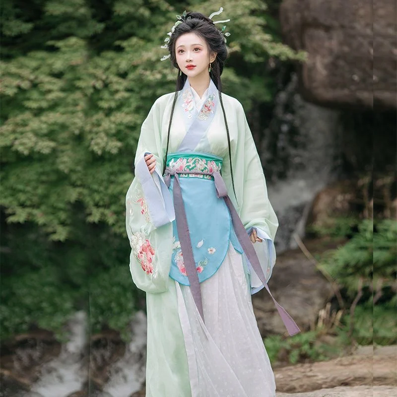 

DP17 2024 Новое Женское оригинальное платье Hanfu Luoshen осень-зима улучшенное платье с воротником китайский стиль