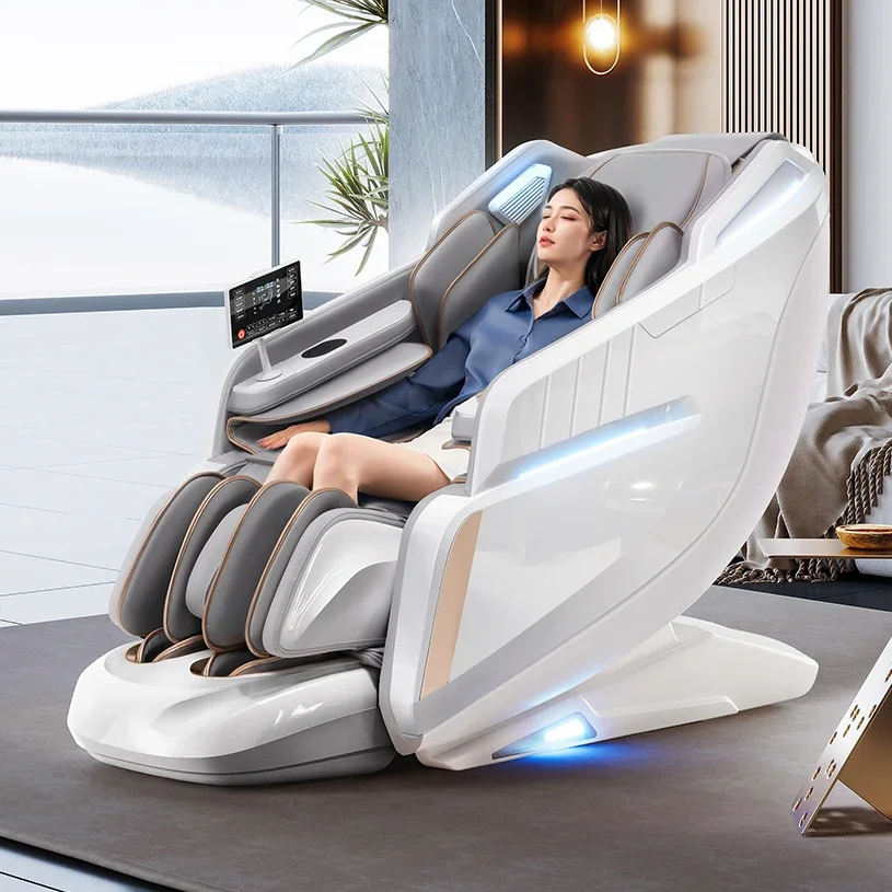 New Smart Electric Massage Chair Full Body Relax, SL Rail Small Luxury Zero Gravity Sofa for Home