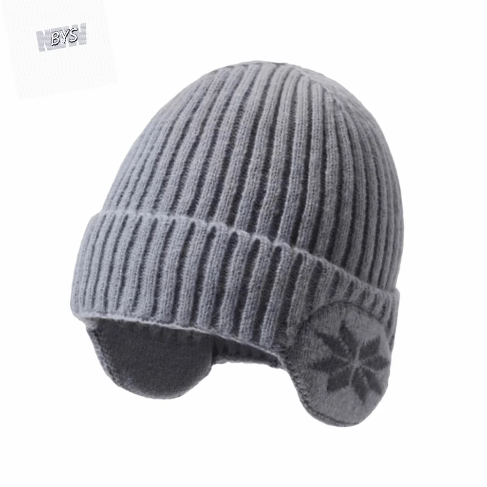 

Universal Fit Thermal Winter Knitted Hat Insulated Thickened Fleece Ear Protection Hat Windproof Knitted Beanie Outdoor Sports