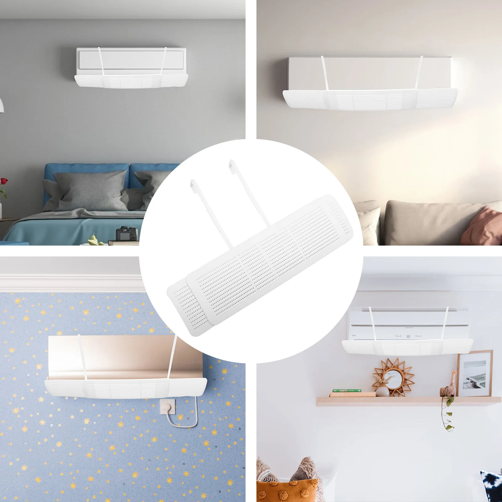 Air Conditioner Deflector Adjustable Hanging Vent Deflector Block Direct Airflow Universal Fit Air Outlet Baffle Shield for Home