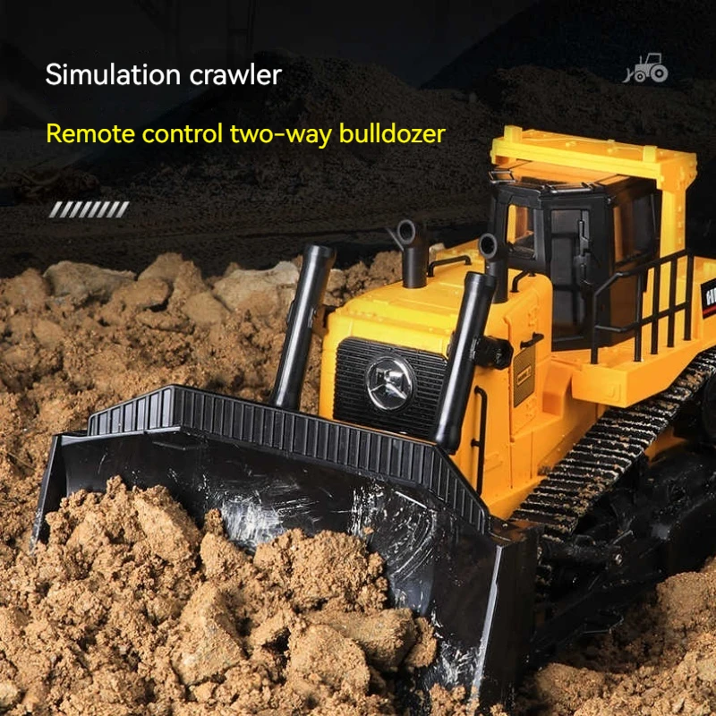 Huina 1554 11 kanaals 1:16 Afstandsbediening Semi-Legering Zware Bulldozer Techniek Auto Elektrisch Speelgoed Model Kinderen Verjaardagscadeau