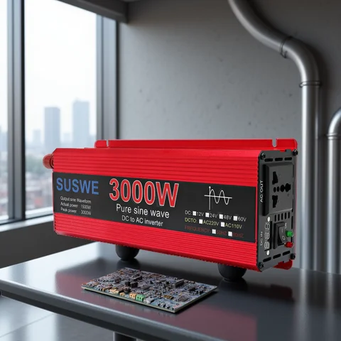 Inverter DC 12V 24V To AC 220V Pure Sine Wave Power Inverter 3000W/2000W/1000W Intelligent Digital Display Voltage Transformer