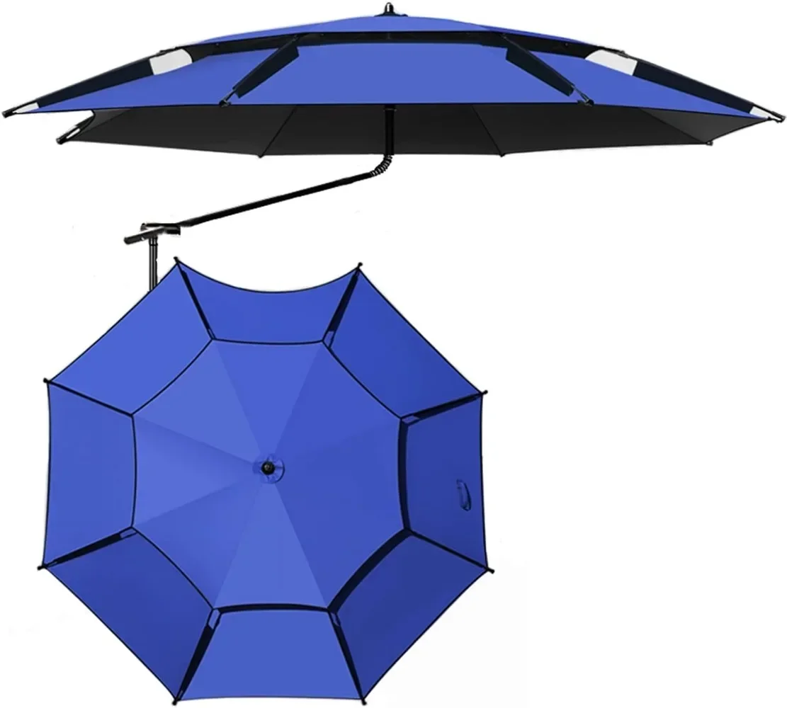 

Outdoor Umbrella Fishing Umbrella Parasol - Double Layer Umbrellas Windproof Arc Length 2m/2.2m/2.4m, for Camping Fishing good