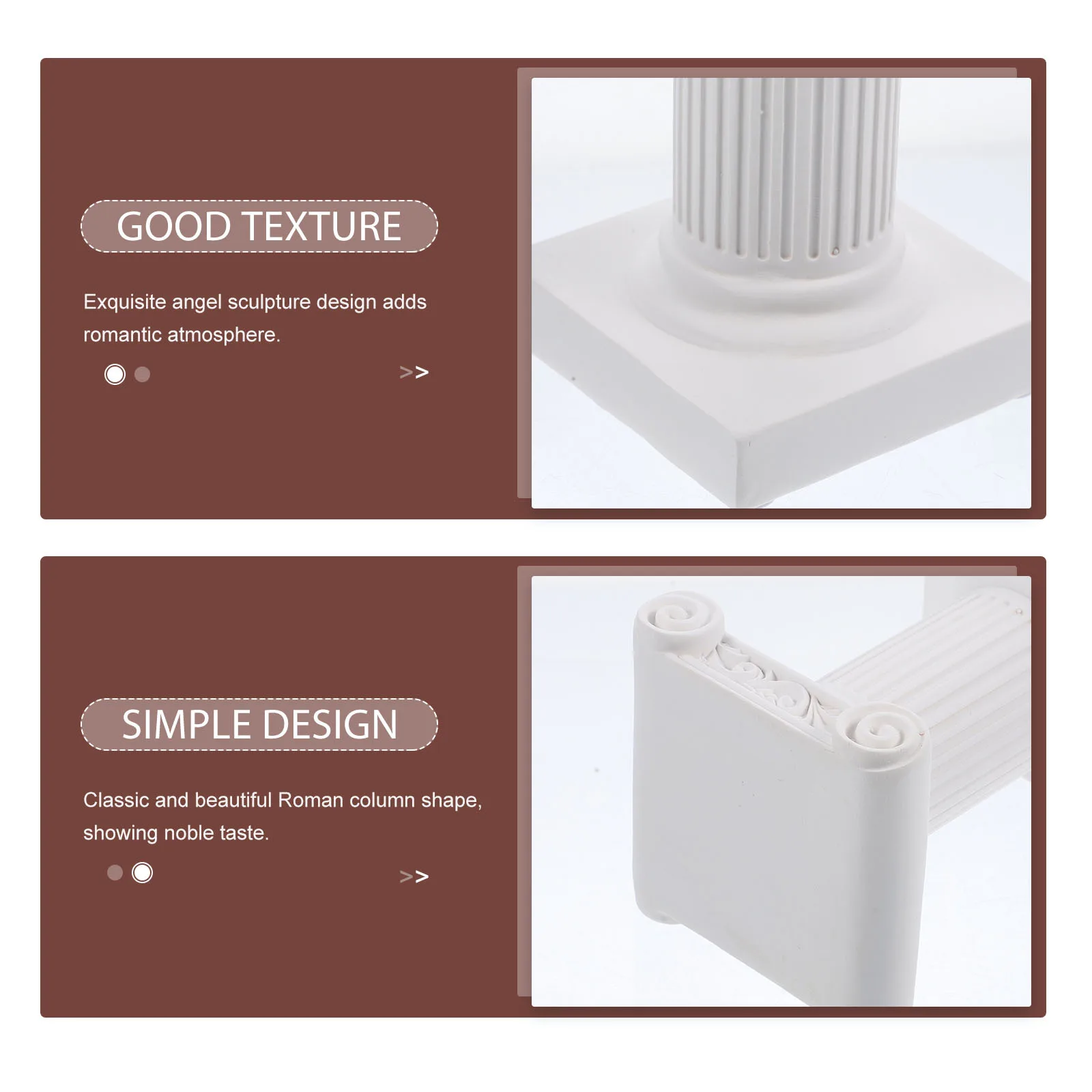 حامل عمود الراتنج زخرفة زخرفية للعمود الروماني لحفلات العشاء المنزلية وحامل عمود