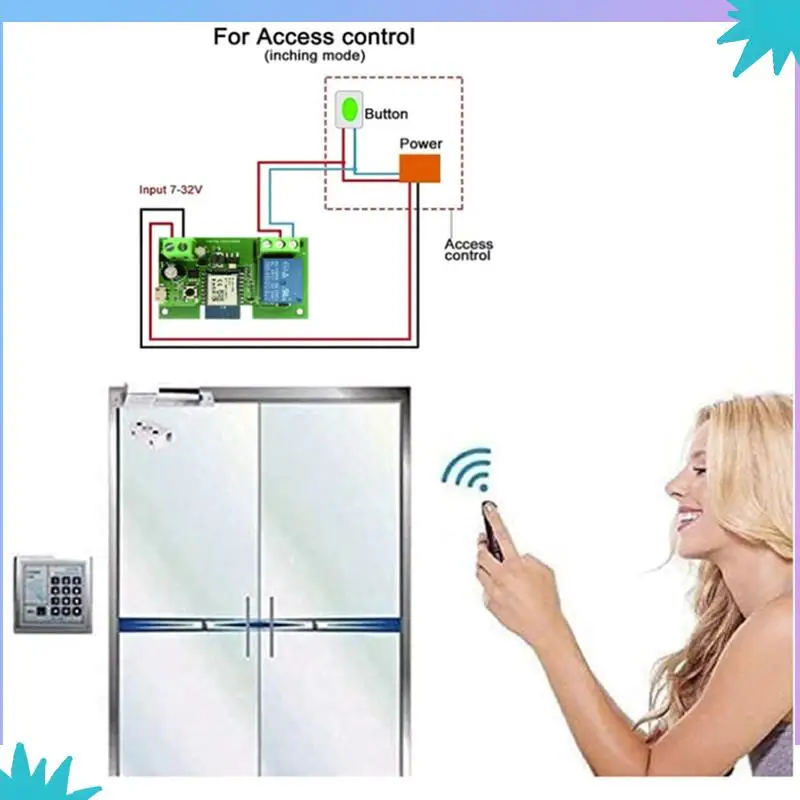 ABZW 3X 1CH RFスイッチ 7-32V AC DC WIFI Tuyaリモートコントロール 433 ライトスイッチ 10A リレー セルフロック インターロック インチング