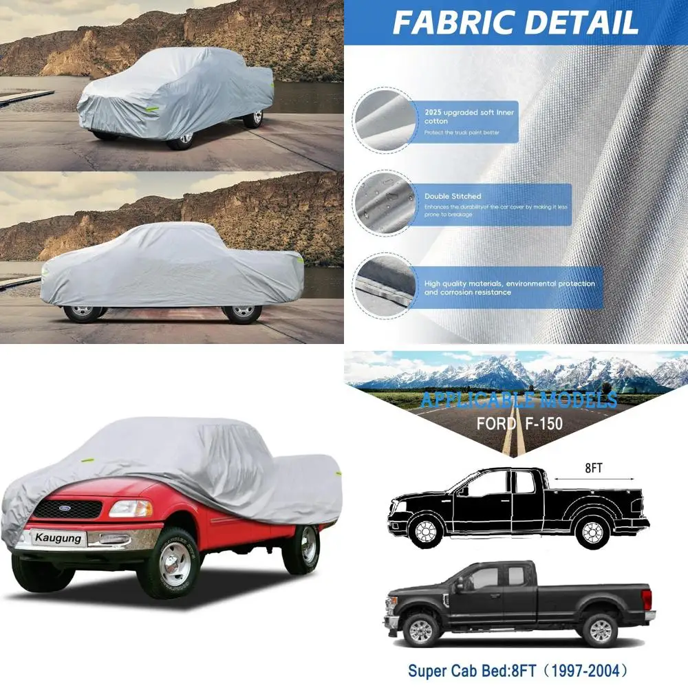 

6-слойный водонепроницаемый чехол для грузовика на заказ для Ford F-150 SuperCab 1997-2004 годов выпуска с кузовом 8 футов, усиленная защита от солнца, УФ-излучения, дождя и т.д.