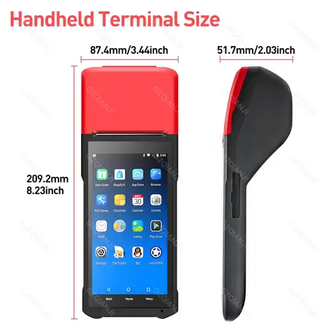 Handhållen Android12/11 PDA POS-skrivare 58 mm mobil kvittofaktura termopappersskrivare 5,5 HD stöd för WiFi Bluetooth POS-system 12 best sales POS-terminalmaskin - №8