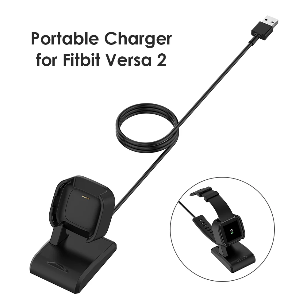 

USB Fast Charger Charging Dock Charging Base for Fitbit Versa 2 Smart Watch