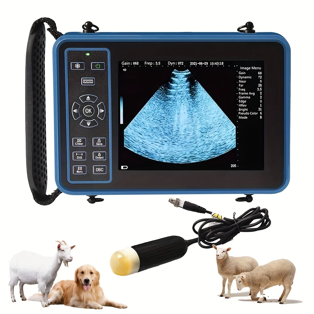 

Handheld Animal Ultrasound Scanner for Pregnancy, Portable Pet Supplies with 3.5Mhz Mechanical Probe for Sheep, Goats, Dogs, Cats, Farm
