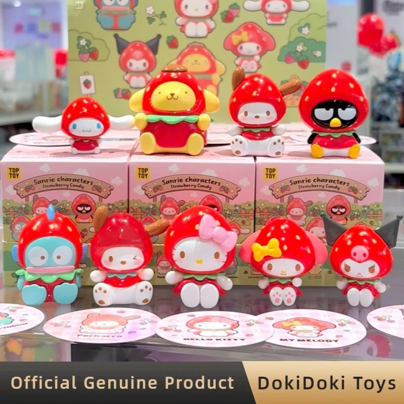 

New Genuine Sanrio Strawberry Candy Series Mini Pendant Figurine Blind Box Cute Backpack Charm Mystery Box Toys Birthday Gift