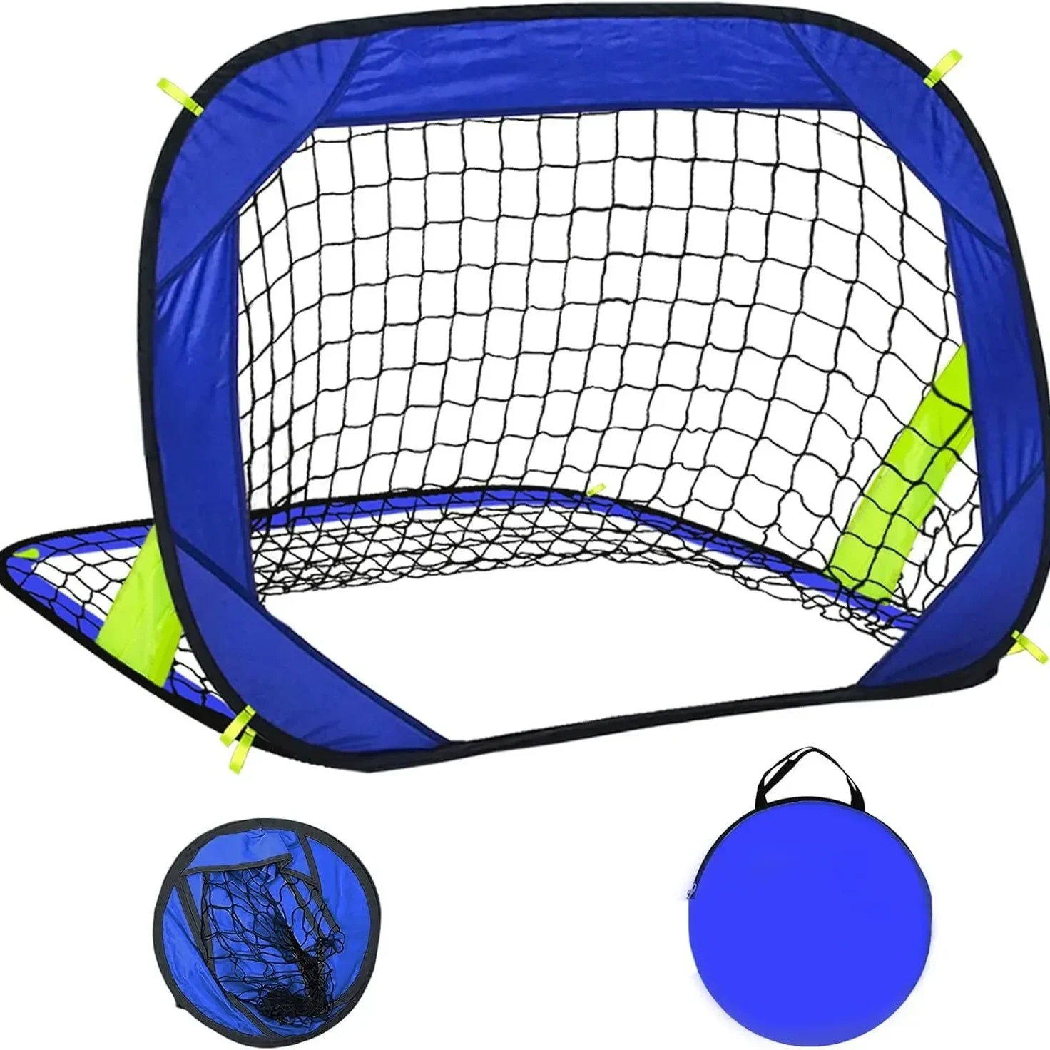 Kids Soccer Goal Net Pop Up Foldable Football Goal Indoor Outdoor for Improving Passing and Shooting Accuracy