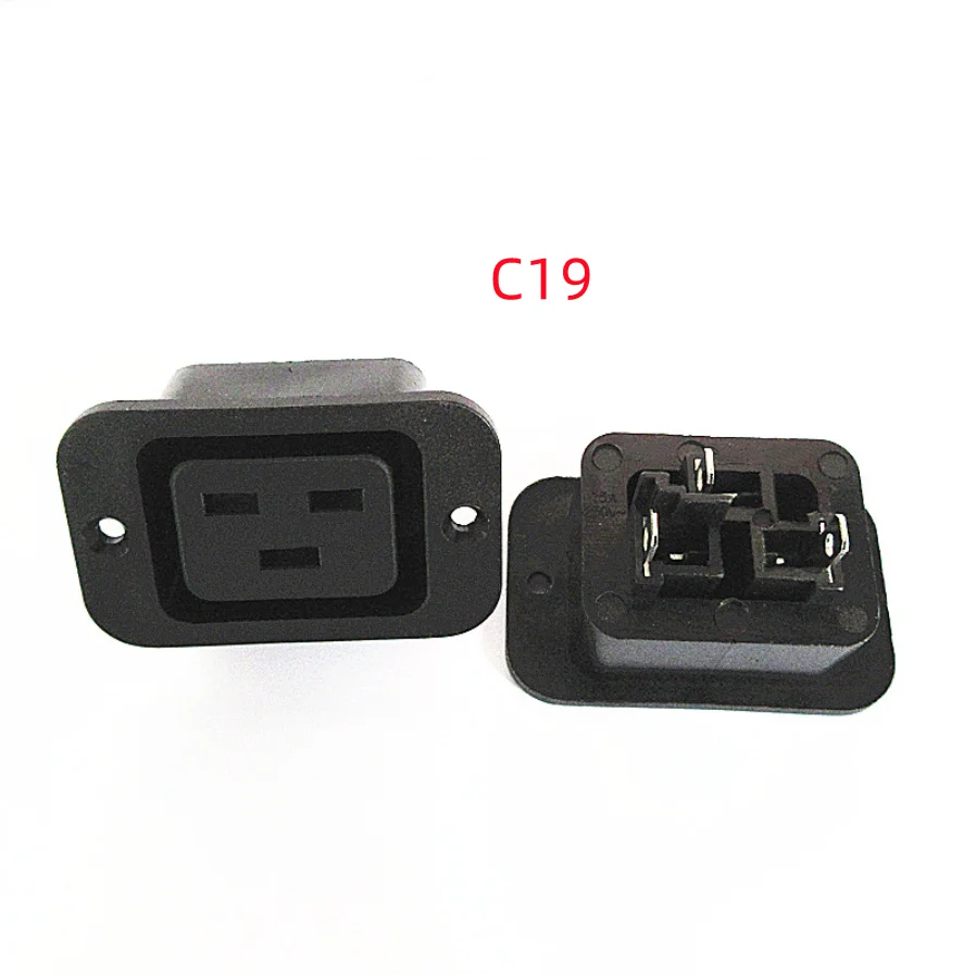 AC 250V 16A IEC 320 C19 C20 Panel Mount Plug Connector Socket