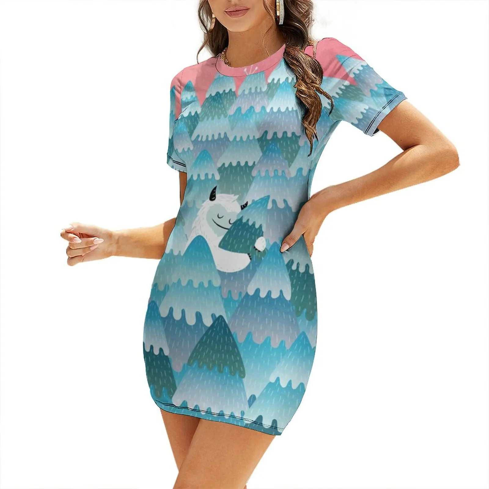 

Tree Hugger Short-Sleeved Dress luxury evening dresses 2026 Woman dresses dress summer 2026 women