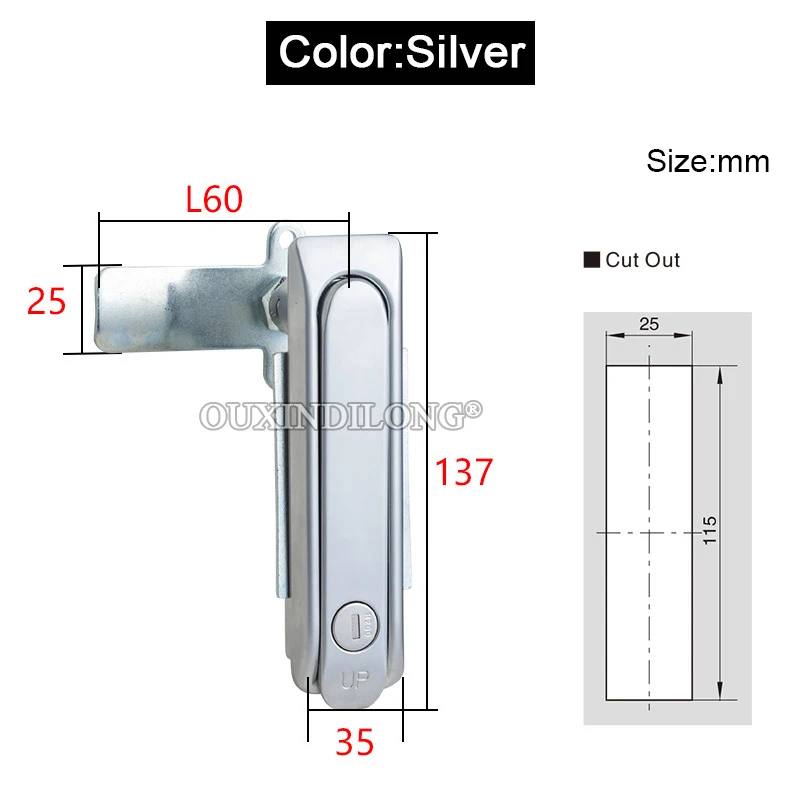 4PCS Zinc Alloy Industrial Equipment Panel Locks Distribution Box Chassis Lock Switch Control Electrical Cabinet Door Locks+Keys