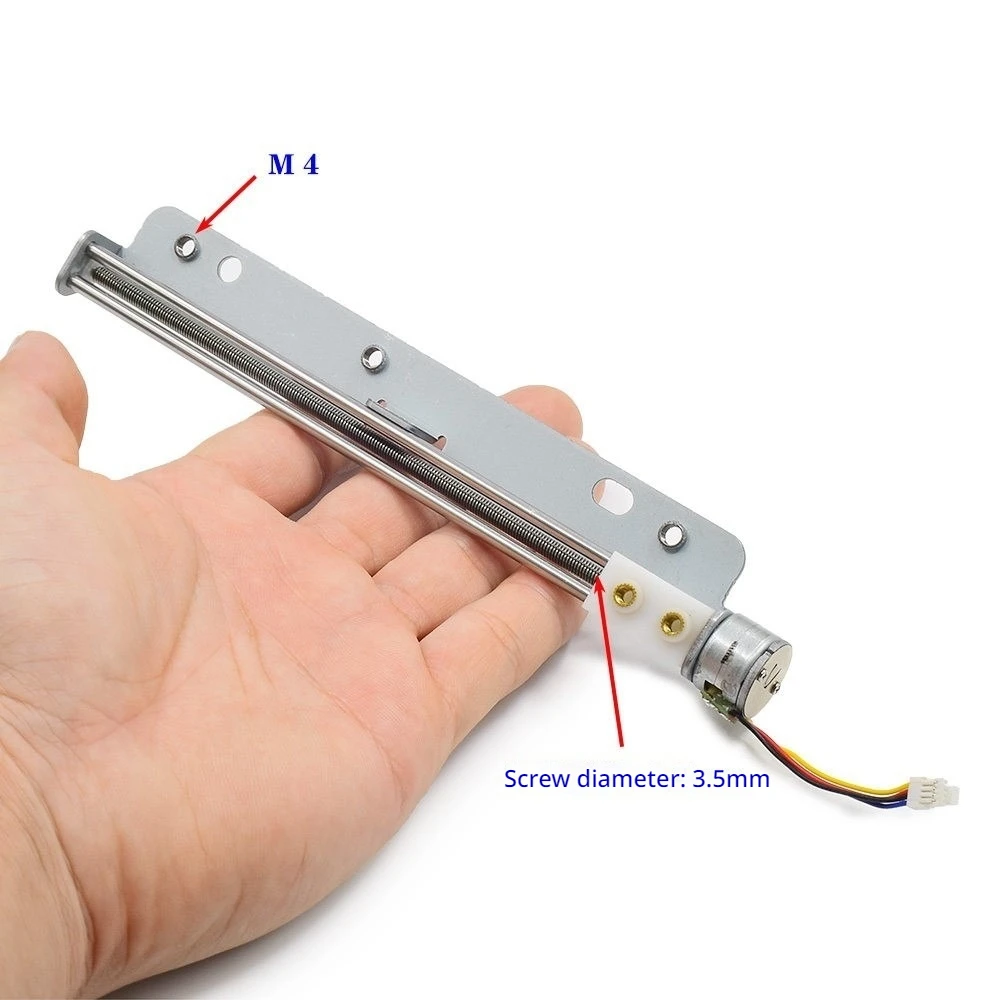 123MM Stroke 9-15V 100-650MA Long Travel Linear Screw Stepping Motor Mini Linear Slide Table 15MM 2 Phase 4 Wire Stepper Motor
